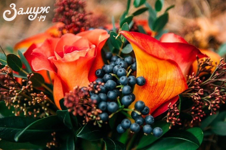 Свадебные букеты невесты 2018: Плоды и ягоды